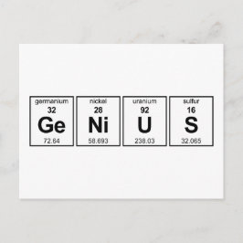 Cartão Postal Mesa periódica GeNiUS