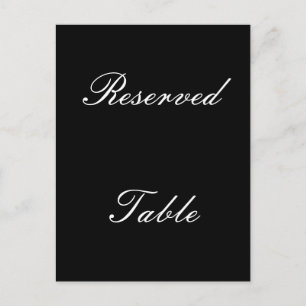 Cartão Postal Mesa Reservada