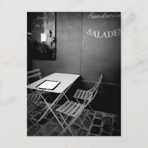 Cartão Postal Mesas e cadeiras de café de Paris
