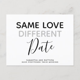 Cartão Postal Mesma Data Diferente de Amor Simples Casamento Mod