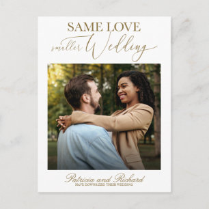 Cartão Postal Mesmo Amor Casamento Reduzido Foto Po Simples Eleg