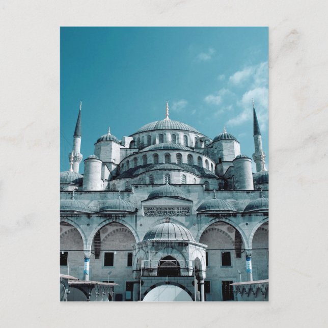 Cartão Postal Mesquita Azul em Istambul (Frente)