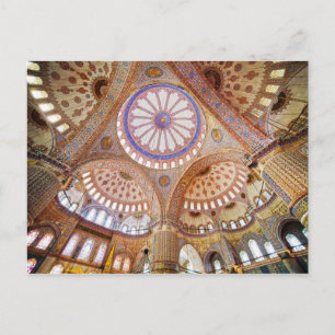 Cartão Postal Mesquita Azul Interior em Istambul