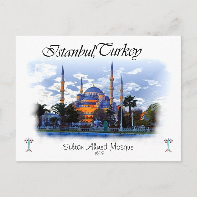 Cartão Postal Mesquita Azul - Istambul (Frente)