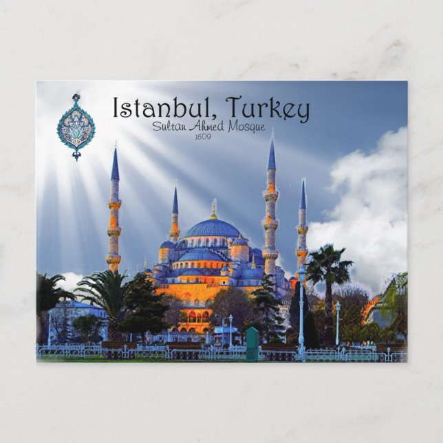 Cartão Postal Mesquita Azul - Istambul (Frente)