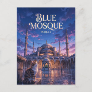 Cartão Postal Mesquita Azul (Mesquita do Sultão Ahmed) Turquia