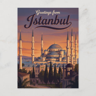 Cartão Postal Mesquita Azul Turquia