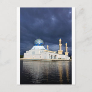 Cartão Postal Mesquita da cidade de Kota Kinabalu Borneo