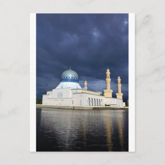 Cartão Postal Mesquita da cidade de Kota Kinabalu Borneo