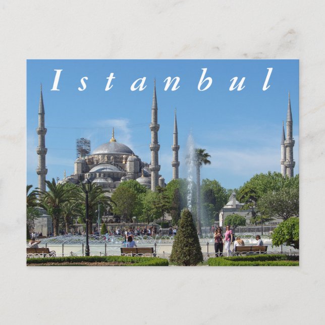 Cartão Postal Mesquita de Ahmed da sultão (Frente)