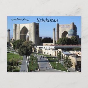 Cartão Postal Mesquita de Bibi Khanym em Samarkand Uzbequistão