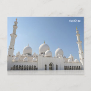 Cartão Postal Mesquita Grande de Abu Dhabi Emirados Árabes Unido