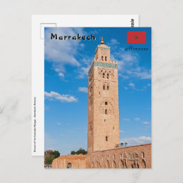 Cartão Postal Mesquita Koutoubia - Marrakech, Marrocos