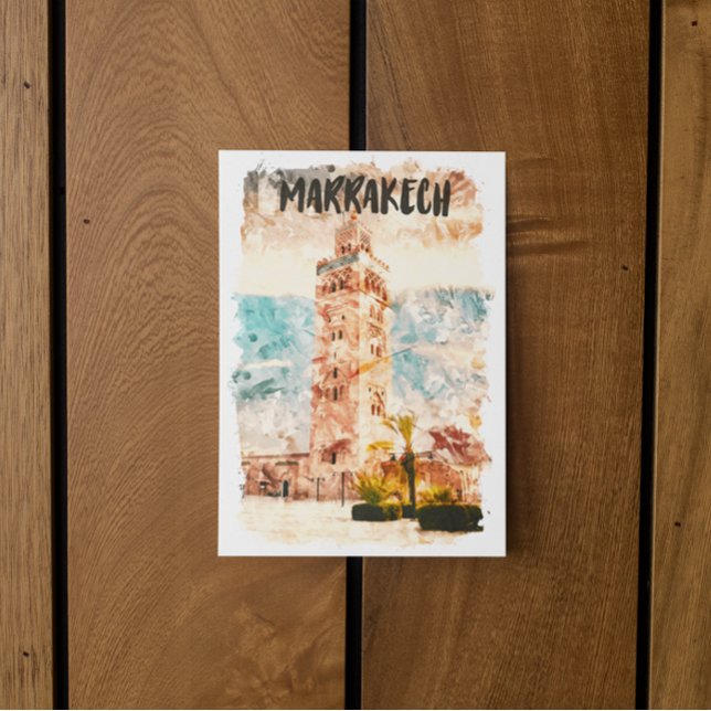 Cartão Postal Mesquita Marrakech Marrocos Koutoubia (marrakech islamic architecture postcard)