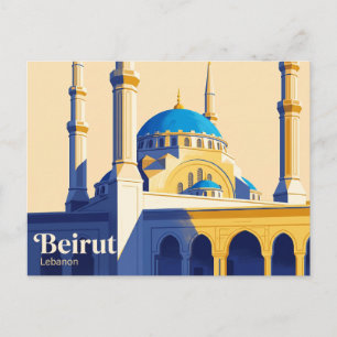Cartão Postal Mesquita Mohammad Al-Amin Líbano