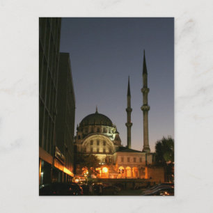 Cartão Postal Mesquita muçulmana em Istambul, Turquia