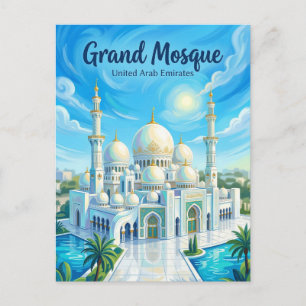 Cartão Postal Mesquita Sheikh Zayed Grande Emirados Árabes Unido