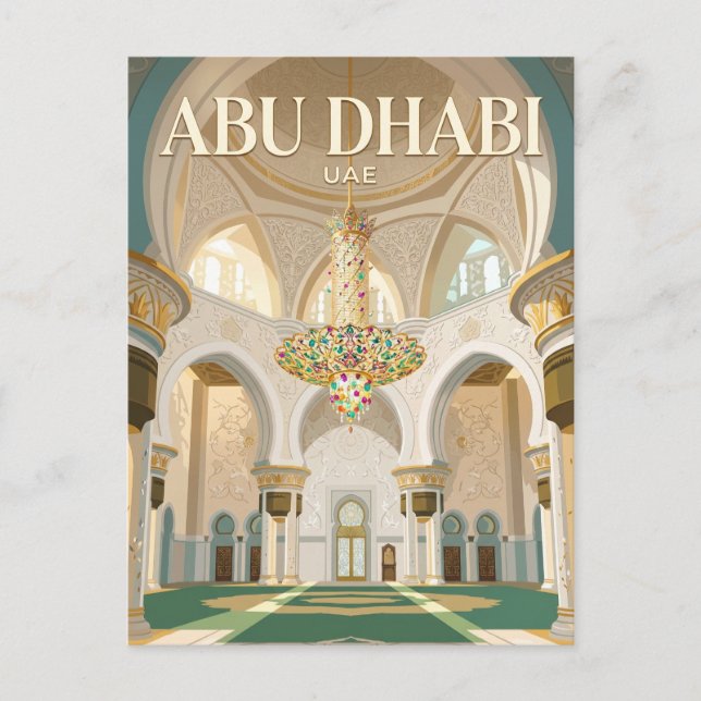 Cartão Postal Mesquita Sheikh Zayed UAE (Frente)
