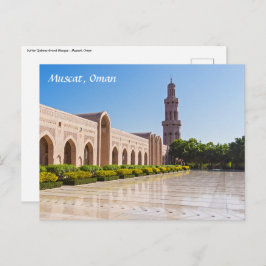 Cartão Postal Mesquita Sultan Qaboos Grand em Mascate, Omã