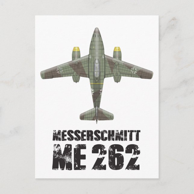 CARTÃO POSTAL MESSERSCHMITT ME262 SCHWALBE (Frente)