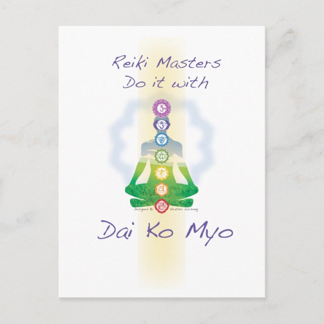 Cartão Postal Mestrados Reiki Fazem Com Dai Ko Myo (Frente)