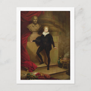Cartão Postal Mestre Betty como Hamlet antes de um busto de Shak