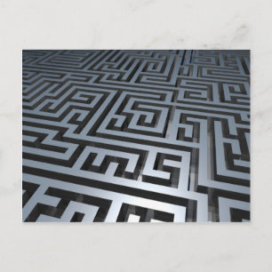 Cartão Postal Metal Maze