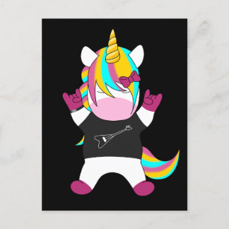 Cartão Postal Metal Unicorn