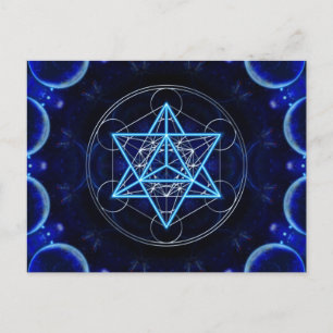 Cartão Postal Metatrons Würfel - Merkaba - Stern Tetraeder