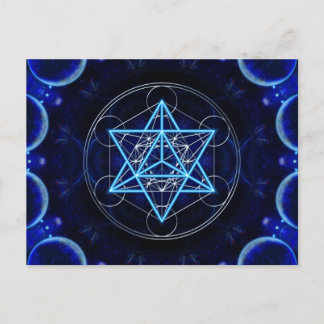 Cartão Postal Metatrons Würfel - Merkaba - Stern Tetraeder