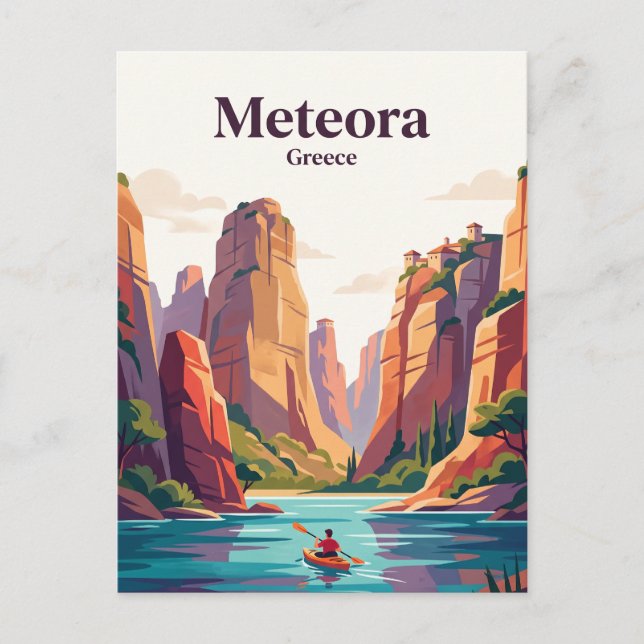 Cartão Postal Meteora, Grécia (Frente)
