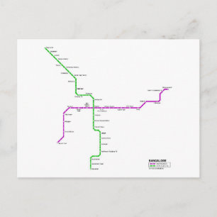 Cartão Postal metrô de Bangalore