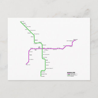 Cartão Postal metrô de Bangalore