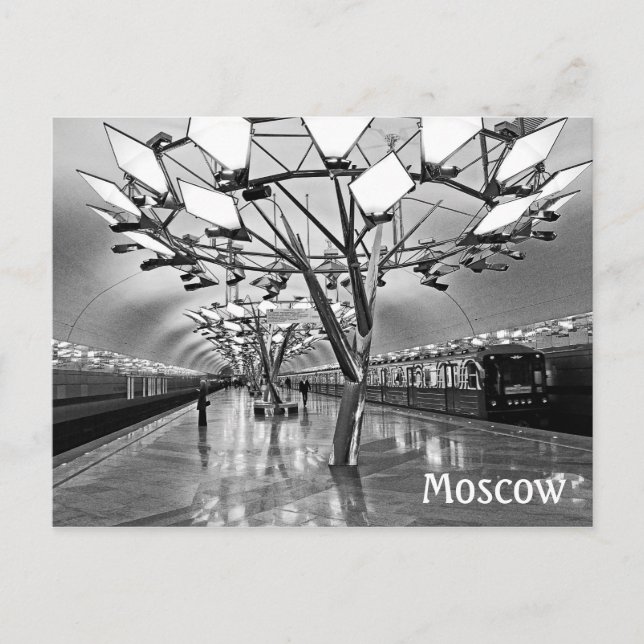 Cartão Postal Metrô de Moscou (metrô), Rússia (Frente)