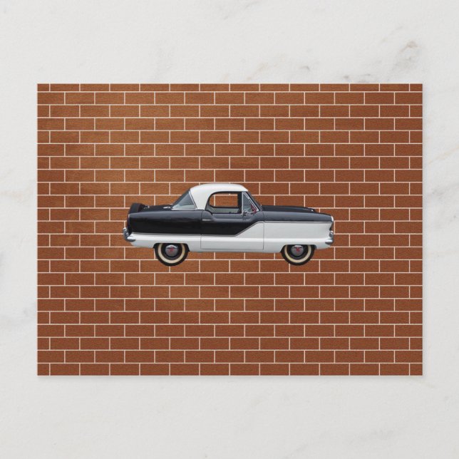 Cartão Postal Metropolitano de Nash Negro e Branco (Frente)