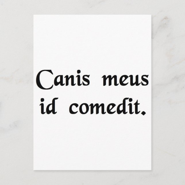 Cartão Postal Meu cachorro comeu. (Frente)