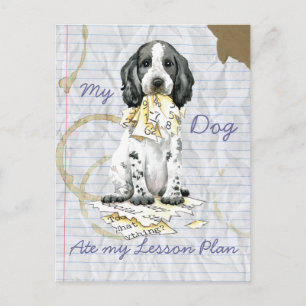Cartão Postal Meu Cocker Inglês Comeu Meu Cartão-Postal