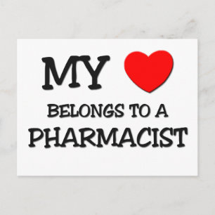 Cartão Postal Meu Coração É De Um FARMACÊUTICO