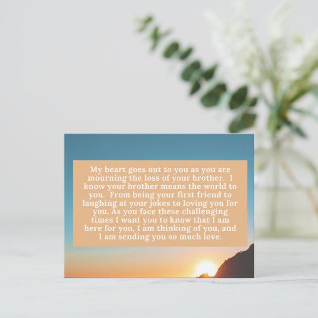 Cartão Postal Meu Coração Está Com Você (Em pé/Frente)