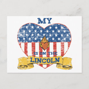Cartão Postal Meu coração está no Lincoln