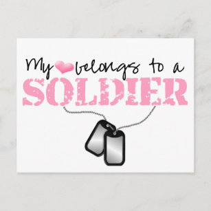 Cartão Postal Meu Coração Pertence A Um Soldado