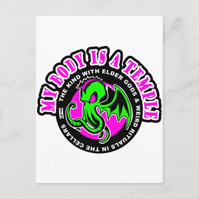 CARTÃO POSTAL MEU CORPO É UM TEMPÉRIO (Frente)