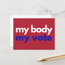 Cartão Postal Meu Corpo Meu Voto