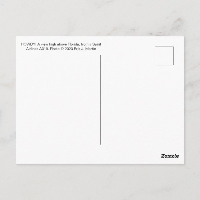 Cartão Postal MEU DEUS! Cartão-postal Alto Acima da Flórida (Verso)