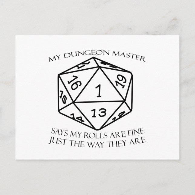 Cartão Postal Meu Dungeon Master (Frente)