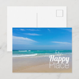 Cartão Postal Meu feliz lugar, Oceano Azul
