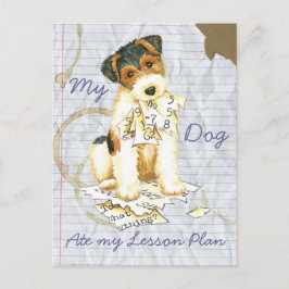 Cartão Postal Meu Fio Fox Terrier Ate Meu Plano De Lição