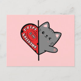 Cartão Postal Meu gato é meu namorados