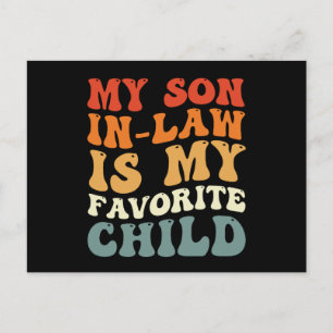 Cartão Postal Meu Genro É Meu Filho Favorito Família Groovy