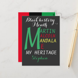 Cartão Postal Meu legado negro herdado histórico negro mês